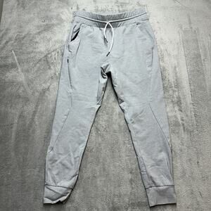 BYLT Pants Mens Medium Tapered Active Jogger Grey Performance Stretch Zip Pocket